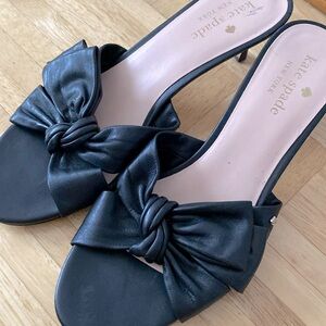 Kate spade leather heels sandals black size 38